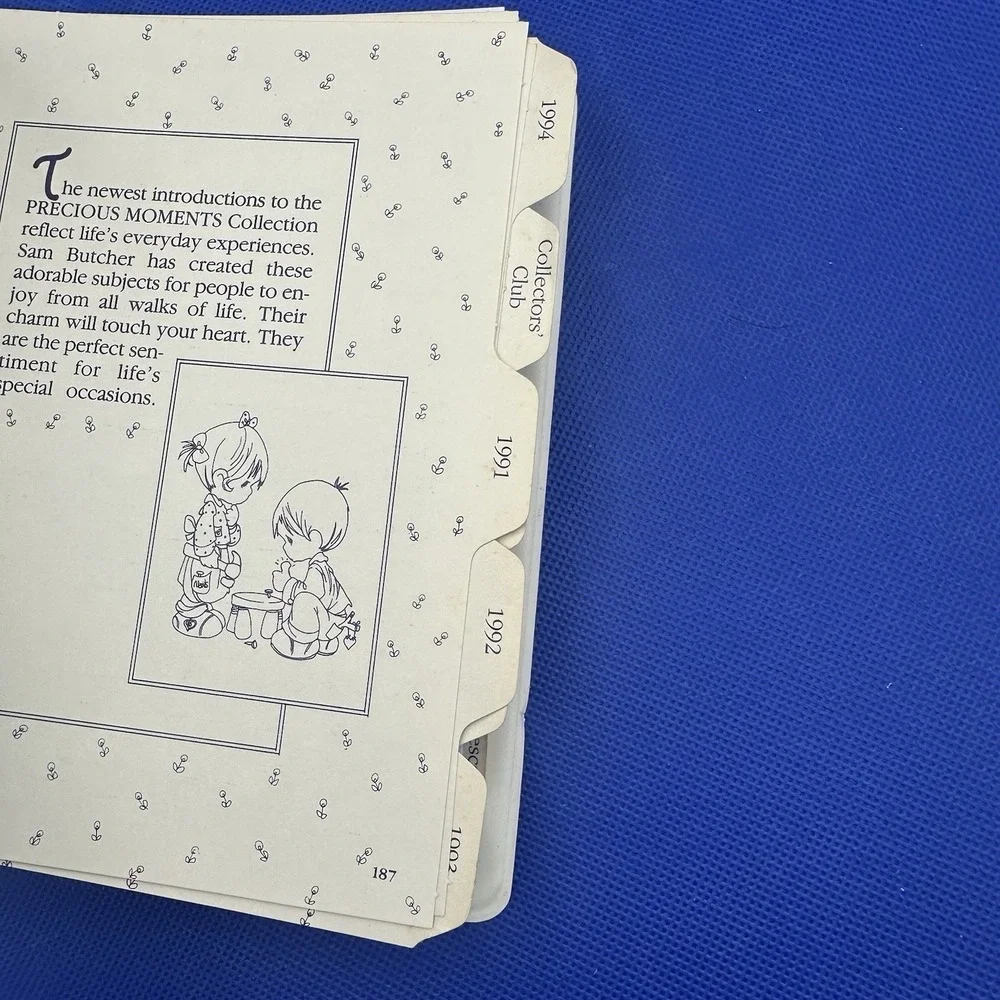 VTG Precious Moments Enesco Collector's Club Gift Registry Binder 1970-1994 Tabs